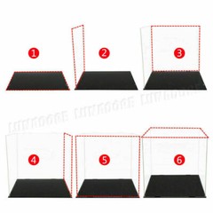 US 16″/40cm Acrylic Plastic Display Box Big Perspex Case Dustproof Self-Install