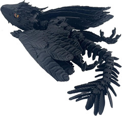 Feathered Wyvern Dragon,3D Printed Dragon, Articulated Dragon with Wings, 3D