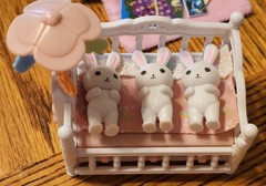 Zuru My Mini Baby(Awake Triplets)Series 1 w/Stroller, Bunny Chairs, Book & More!