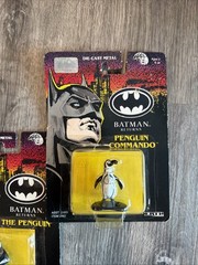 Vintage 1992 ERTL Batman Returns Batman/The Penguin/Commando Die Cast Metal