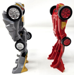 2 Power Rangers Megaforce Robo Knight & Red Ranger Morphin Vehicle Zord Car!