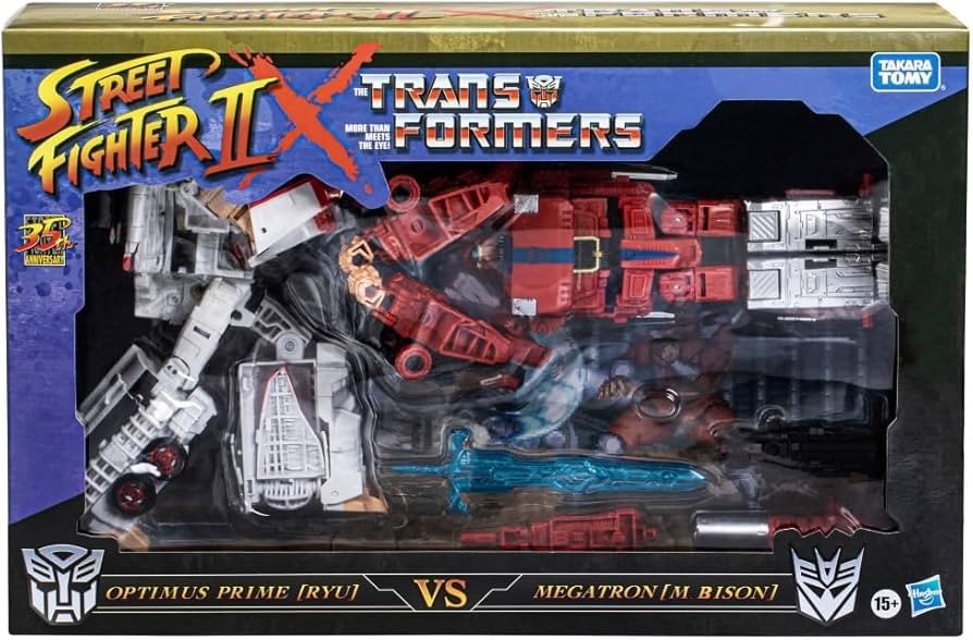 Transformers x street fighter 2 optimus prime (Ryu) vs Megatron (M Bison) NEW