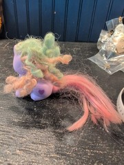 Vtg Little Pretty Kitty Heaven Heart RARE Mattel Show Offs Purple Pink Cat Toy