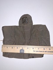 1960’s Hasbro GI JOE : GI Joe Command Post Rain Poncho (NM) Army Green