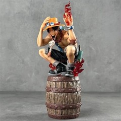 Portgas D. Ace Flame Squatting Convertible Anime Figure PVC Statue Model