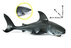 19.5cm Great White Shark PVC Toy Fish Ocean Sea Animal Figure Kids Gift