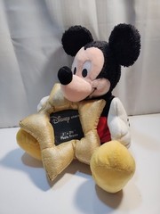 Disney Store Mickey Mouse Plush Holding Gold Star Photo Frame Picture Memories