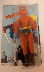 Spider Man Power Man unlicensed bootleg knock off 1980’s 1990’s Rack Toy