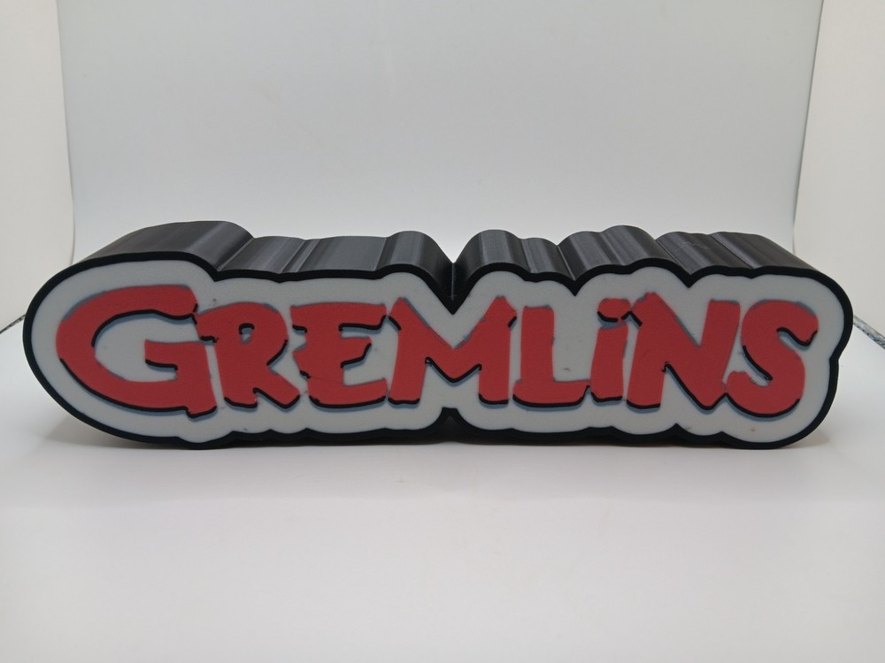 Retro Gremlins logo lightbox sign light box for gremlins collection display