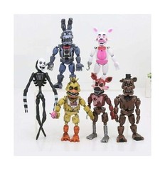 6pcs Set Five Nights at Freddy’s 6‘’ Action Figures FNAF Toys w/light.