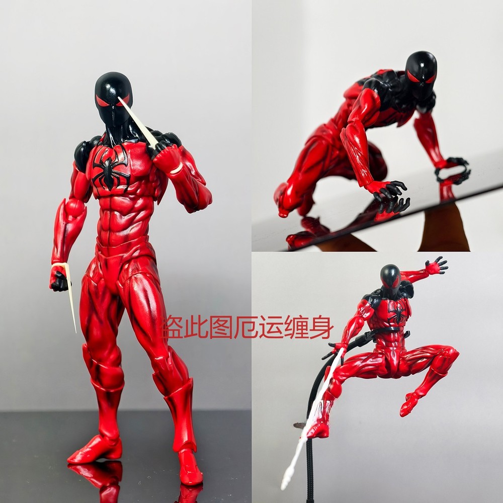 CT Mess Toys Shadow Ver Scarlet Spider-Man Kaine Parker Action Figure Toy Boxed