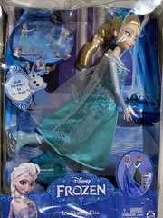 Disney FROZEN Toy Doll, Ice Skating ELSA Mattel 2014, NEW, Box Damaged Ages 4+
