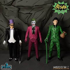 Batman (1966) Classic TV Series Mezco Toyz 5 Points Deluxe Box Batcave Set