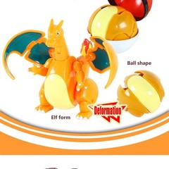 High Quality Pokemon Ball Deformation Toy Pikachu Mewtwo Gyarados Pocket Monster