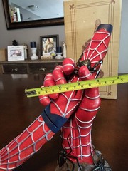 Rare Spider’s Fury Spiderman 7” Fixed blade knife Hand Bust Stand Hand Painted