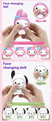 Licensed Sanrio Characters Face Changing Blind Box Kawaii Doll Toy Figure