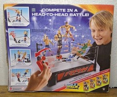 WWE Total Control Takedown Double Attack Wrestler Ring Playset Monday Night RAW