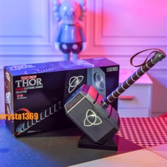 Legends Avengers Thor Mjolnir 1:1 Hammer Full Metal LED Sounds Prop 19in Gift