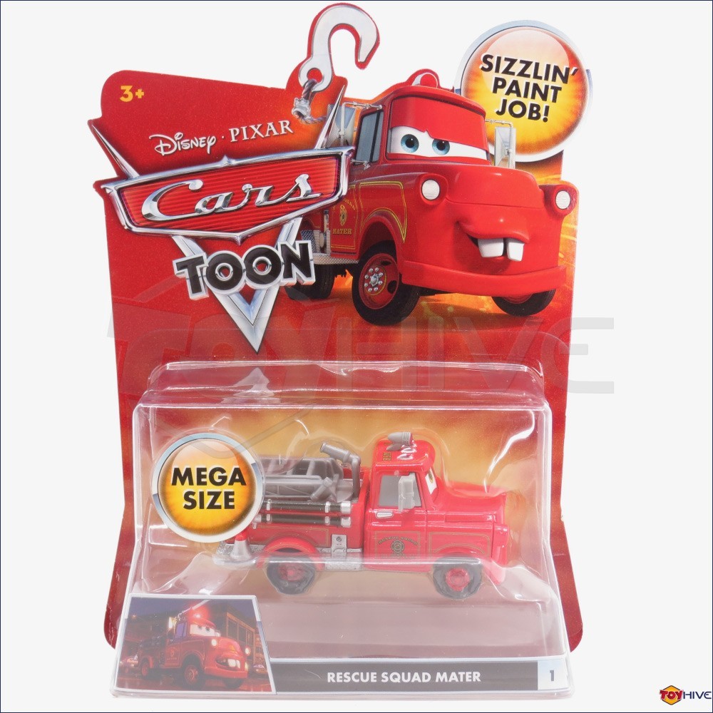Disney Pixar Cars Toon Rescue Squad Mater #1 Mega Size red truck by Mattel