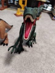 Mighty Megasaurs Electronic Walking T-Rex & Velociraptor – Roars Lights Up