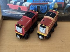 Fisher Price Wood Series Thomas Train Cancelled Painted Salty & Unpainted Salty!
