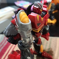 Plastic Action Figure Red Gray Black Yellow Transforming Robot T-Rex Toy