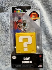 Jakks Pacific Super Mario Bros Movie Dry Bones 1.25 in Mini Action Figure New