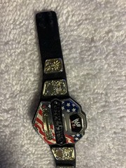 Mattel WWE United States Championship Champion Title Belt Black Strap WORN PAINT