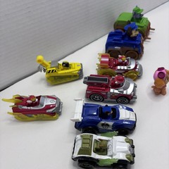 Paw Patrol Die Cast / Plastic Lot Of 9 Chase,Skye, Marshall, Tracker And Rubble