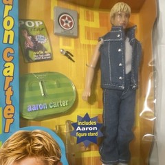 Play Along Aaron Carter Action Figure w/ Clothes & Stand 2001 Plastic/Fabric