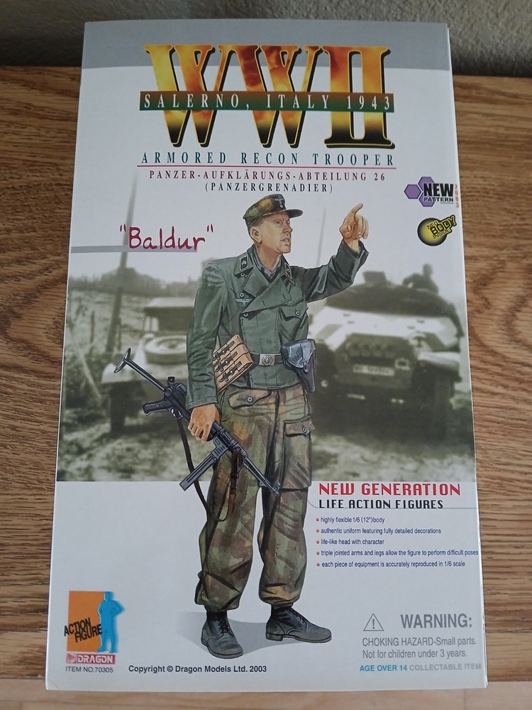 LNIB, Dragon – Italy 1943 Armored Recon Trooper Baldur, 1/6 Scale WWII Figure