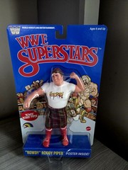 WWE LJN MATTEL SUPERSTARS ROWDY RODDY PIPER 8″ ACTION FIGURE BLUE CARD NEW