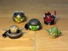 Angry Birds Star Wars Telepods Toy Lot, 53 Birds and Pig Figures Hasbro