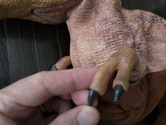 Jurassic Park World Real FX Baby T-Rex Tyrannosaurus Dinosaur Puppet SEE VIDEO