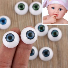 1pair Realistic Half Round Hollow Back Fake Eyes Eyeballs DIY Halloween Prop
