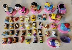 Disney Princess Squinkies Lot Of 42 Snow White Belle Jasmine Ariel Cinderella +