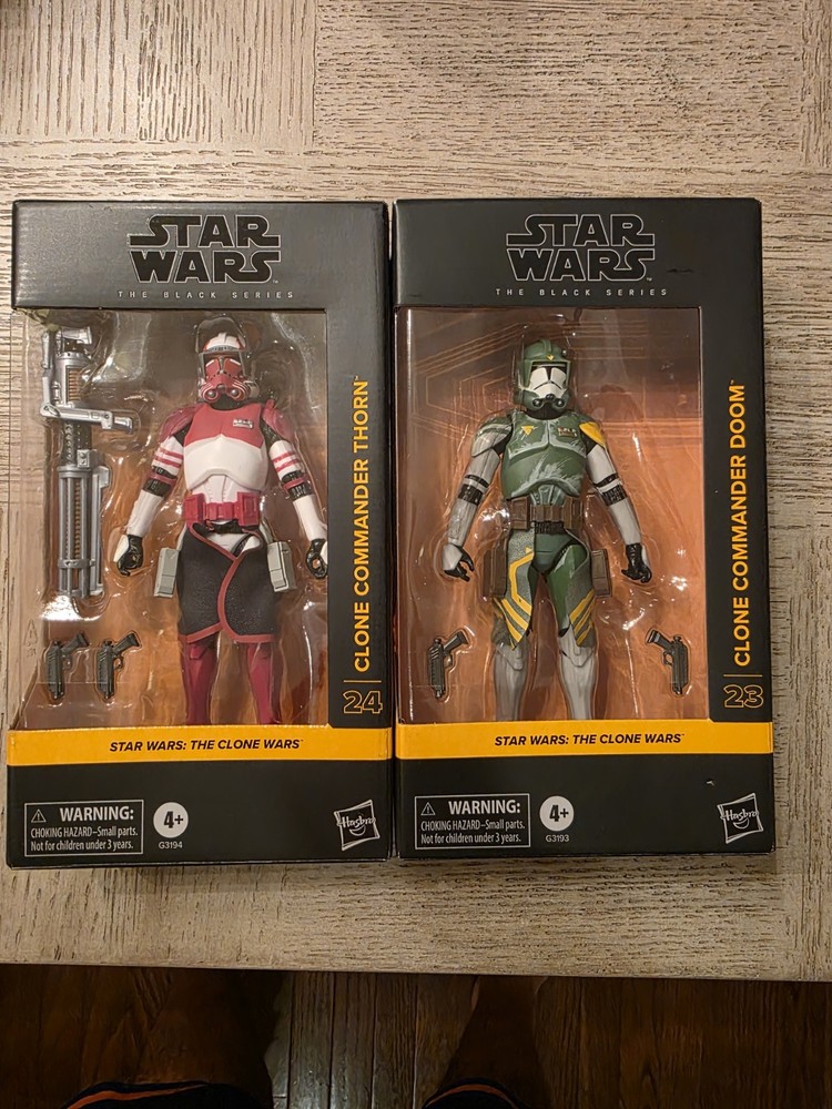 🔥 Star Wars The Black Series Clone Commander Doom #23 Commander Thorn #24 NEW