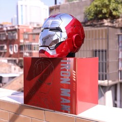 New AutoKing 1:1 Mk5 Iron Man Helmet Cosplay Voice Control Eyes with Light Model