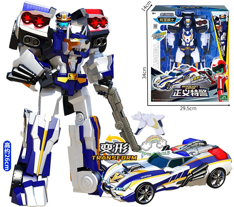 Tobot V Galaxy Detectives Sergeant Justice Transforming Robot Figure Toy