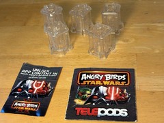 Angry Birds Star Wars Telepods Toy Lot, 53 Birds and Pig Figures Hasbro