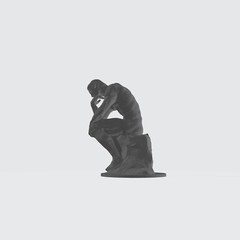 The Thinker at the musee rodin, 3d Digital Model, 3D Model STL File, 3d print