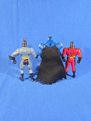 LOT of 3 Batman Figures 5” DC Comics Silver, Gold, Red, Black, Blue