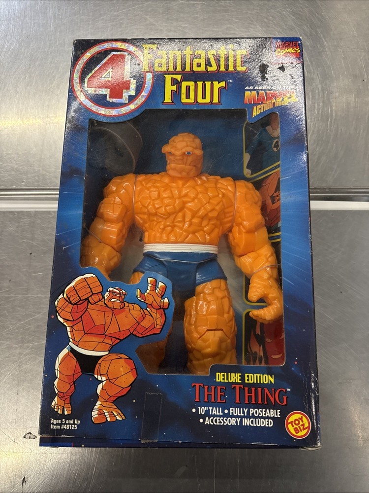 Fantastic Four The Thing 10 inch Action Figure Deluxe Edition Toy Biz 1995 NIB