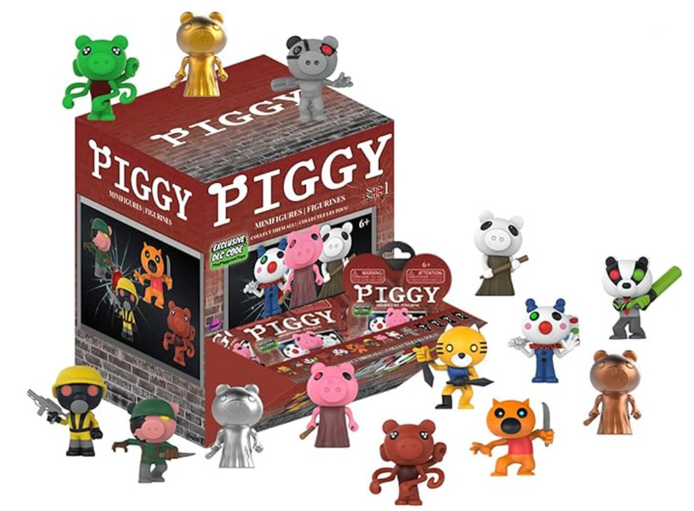 1x PIGGY SERIES 1 ROBLOX 3-INCH MINI FIGURE MYSTERY PACK WITH EXCLUSIVE DLC CODE