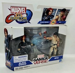 New! Marvel vs. Capcom Black Widow vs. Ryu 2 Pack Action Figure Street Fighter🔥