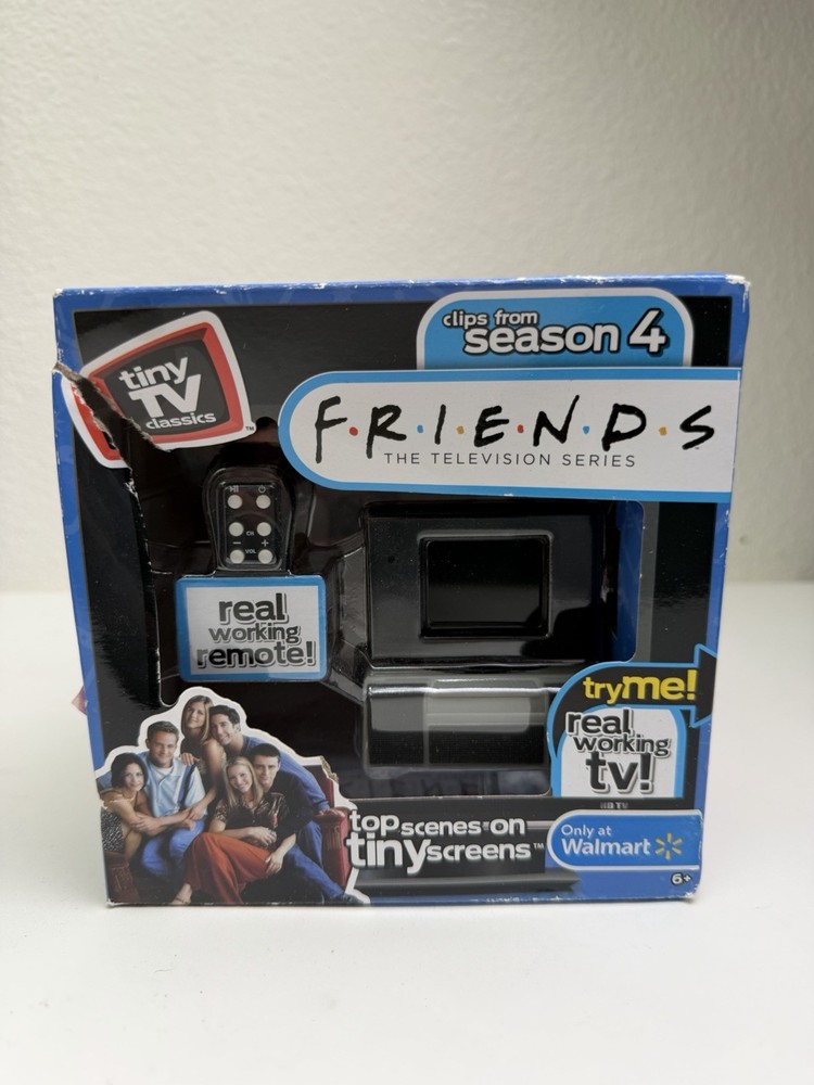 Tiny TV Classics Friends Clips Season 4 Real Working TV and Remote New In Box
