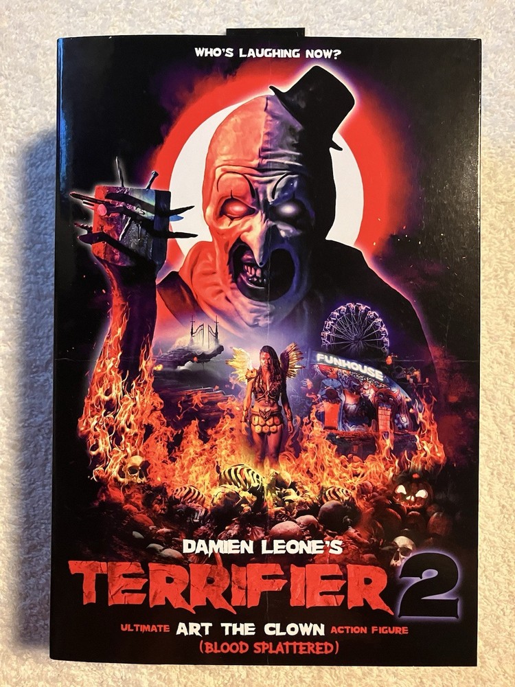 Neca Reel Toys Terrifier 2 Art The Clown Ultimate Action Figure Blood Splattered