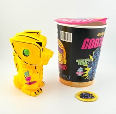 Rokimoto Godzilla Black Light Mecha Godzilla Super 1/48 Rare Figure Patch Cup