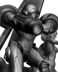 3D Printed Fan Art Metroid Diorama by Wicked3d