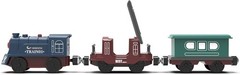 Electric Wooden Train for Kids 3+ Battery Powered Compatible with Brio & Thomas